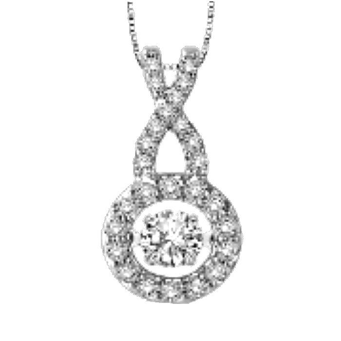 Stunning Sterling Silver 3/4" Pendant Necklace