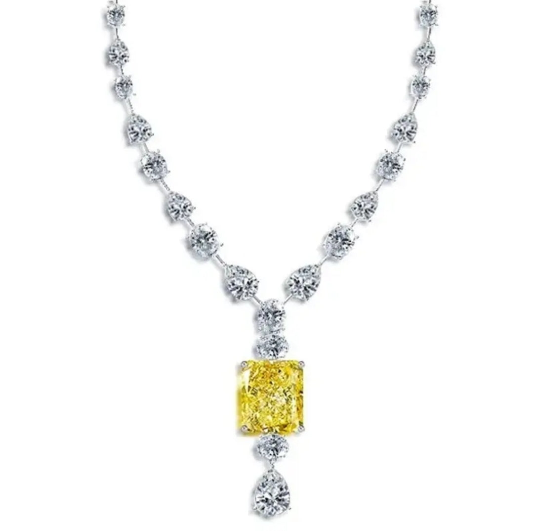 Exquisite Cubic Zirconia Statement Pendant Necklace