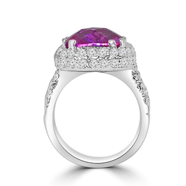 Vintage Style 12CT Cushion Cubic Zirconia Ring