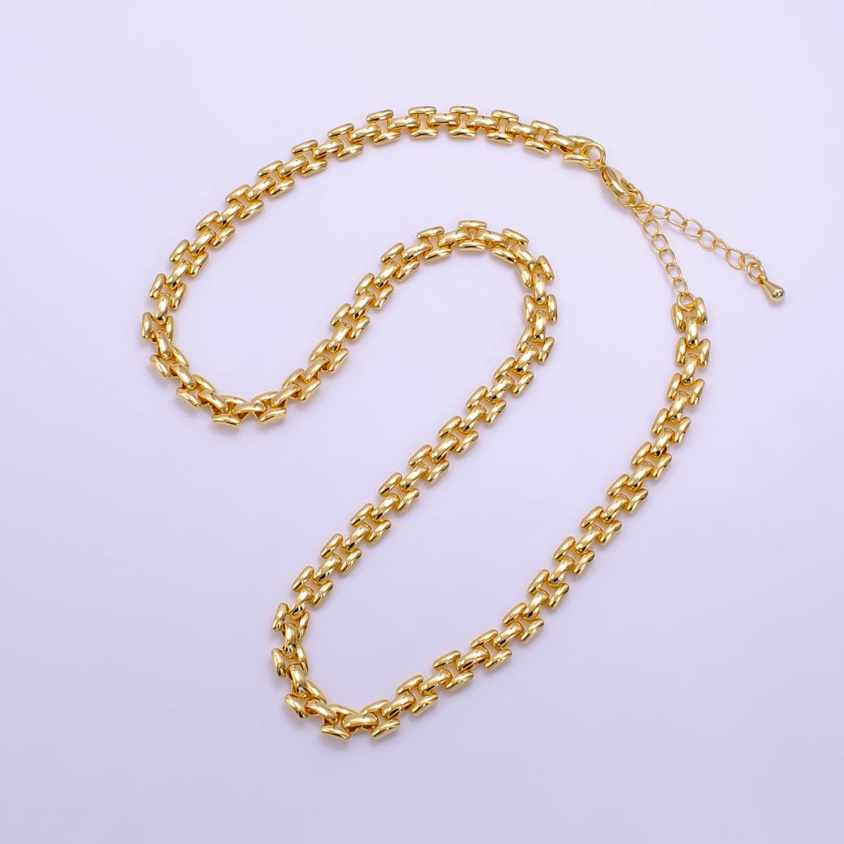 Gorgeous 14K Gold-Filled 5.5mm Panther Chain 16 Inch Choker Necklace w. Extender