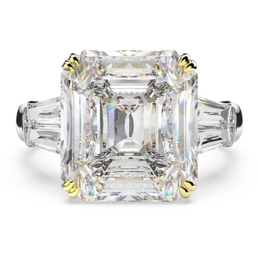 Mesmerizing 15CT Asscher Cubic Zirconia Engagement Ring