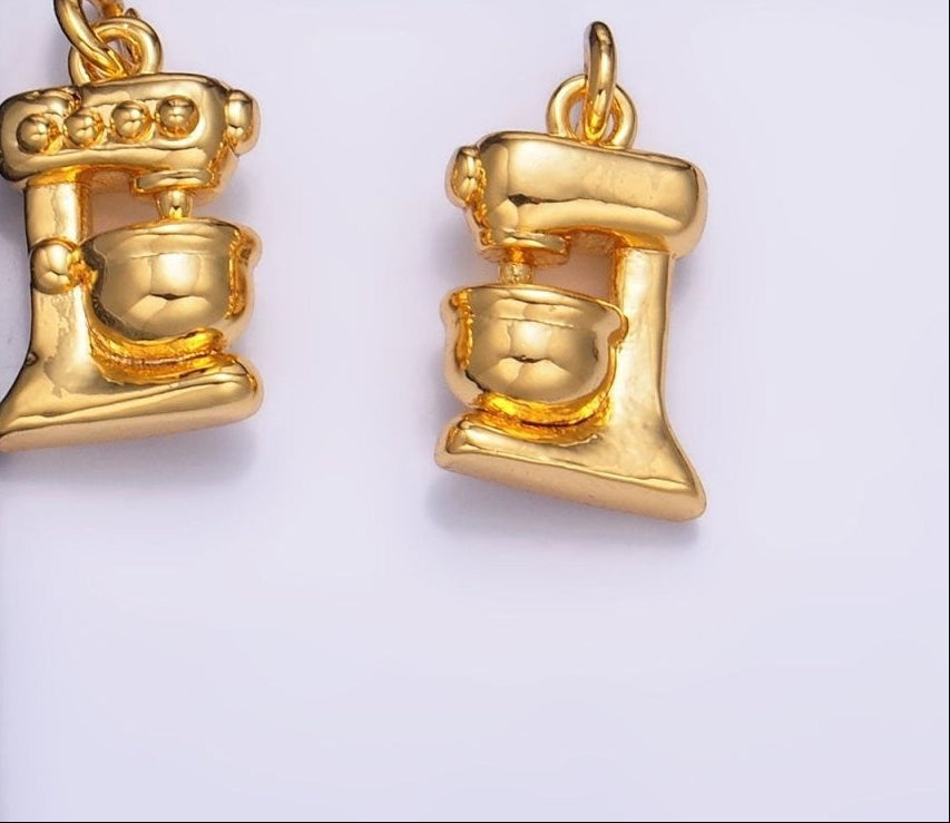 24K Gold Filled Baking Stand Mixer Multidimensional Mini Charm