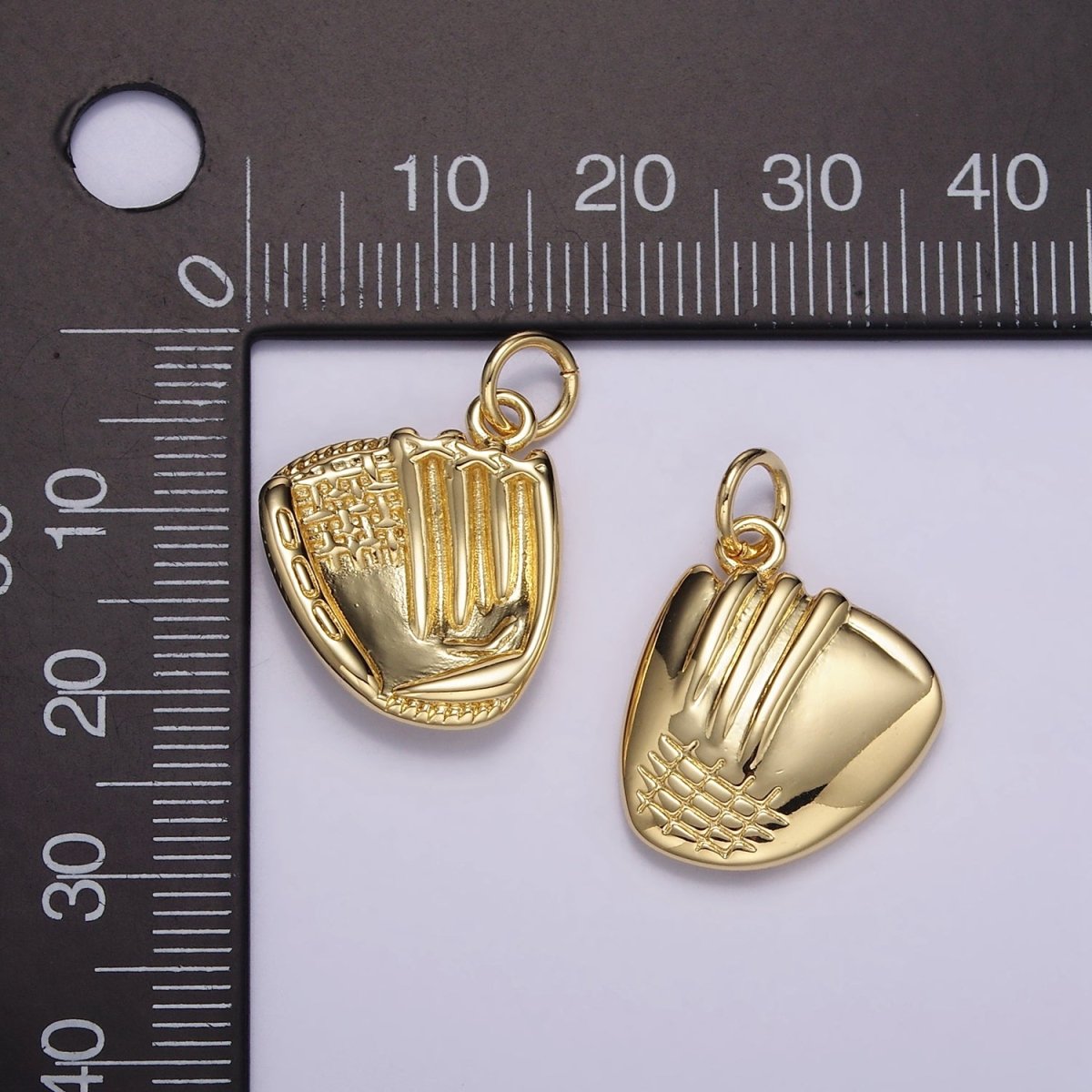 24K Gold Filled Minimalist Baseball Glove Charm