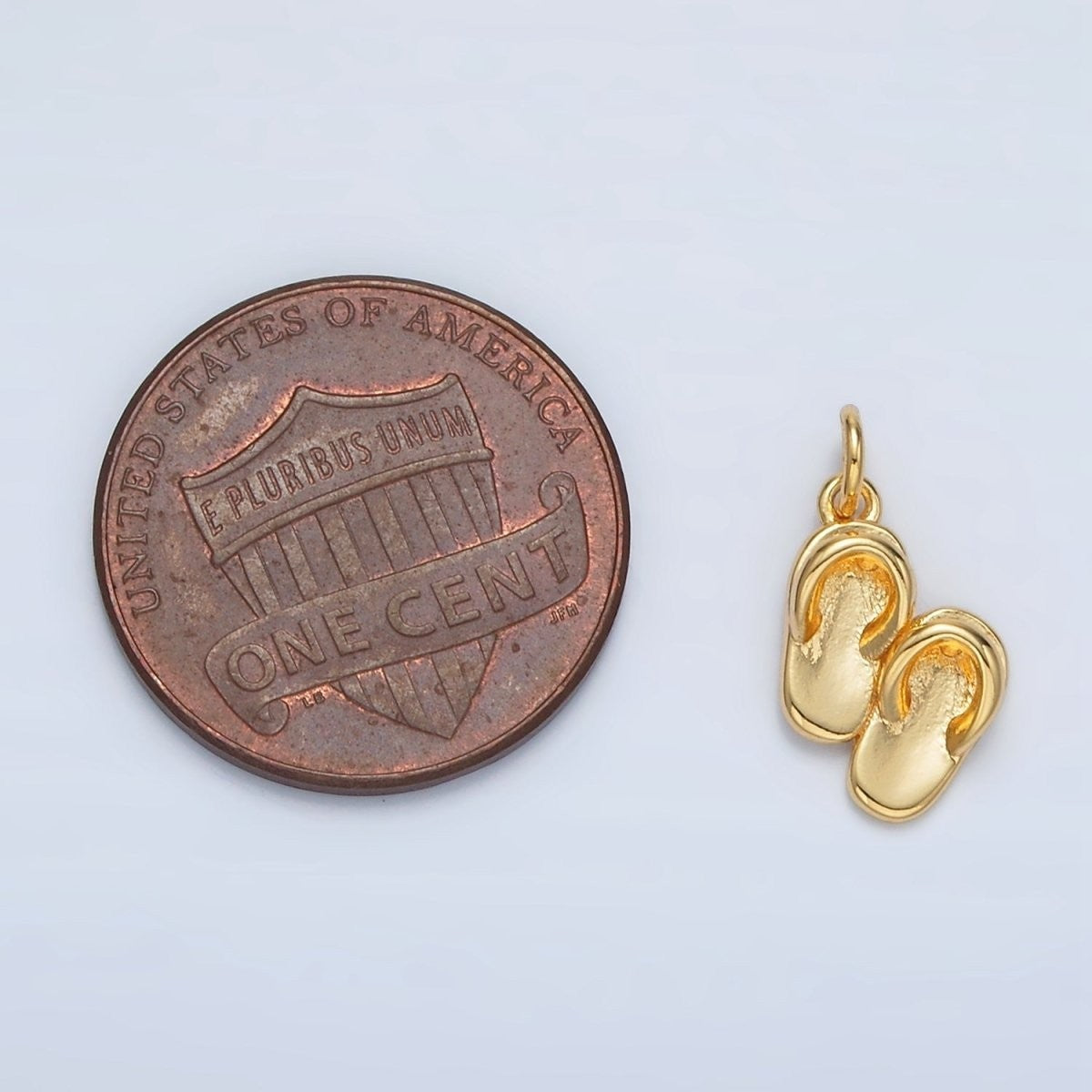 Tiny 24K Gold Filled Minimalist Flip Flop Sandals Charm