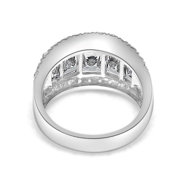 Exquisite 2.5CT Cubic Zirconia Wide Band Ring