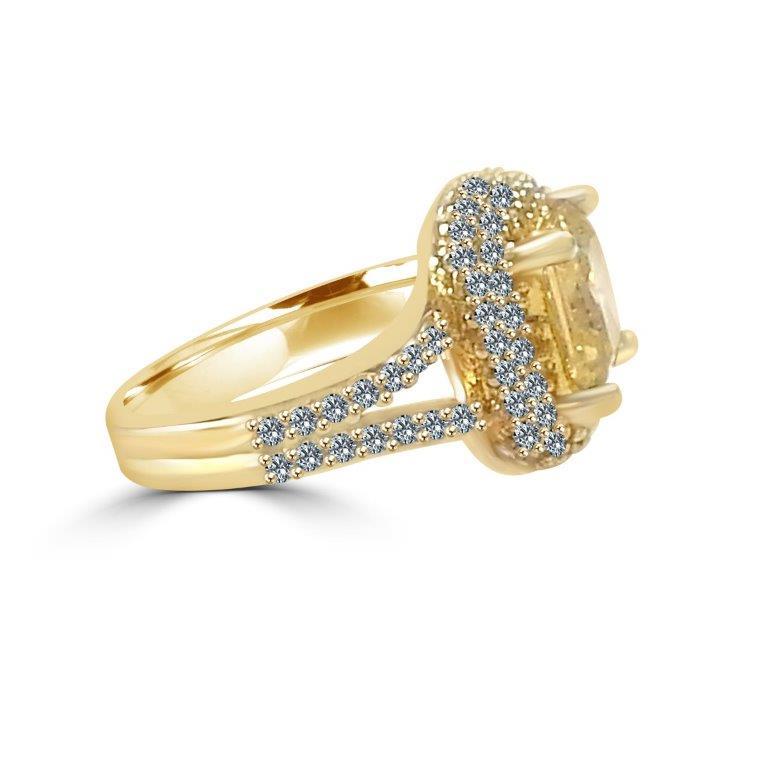 Sterling Silver 2CT Square Princess Cut Cubic Zirconia Ring