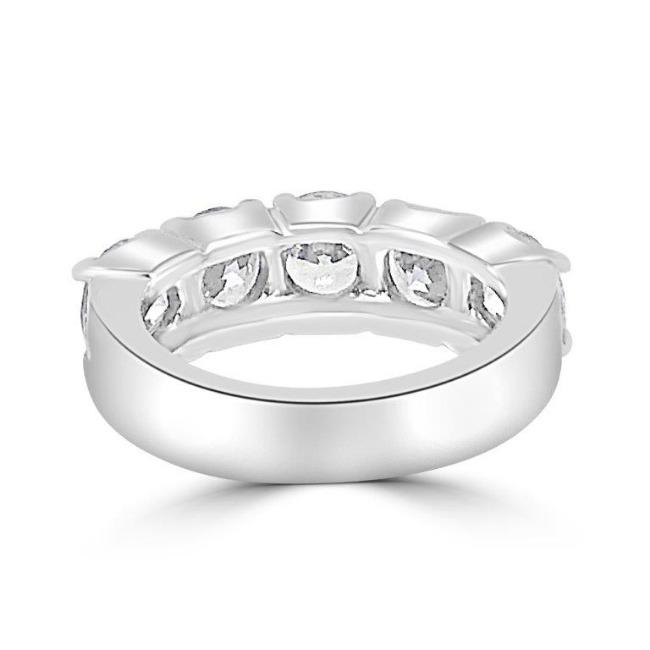 Gorgeous 5 Stone Cubic Zirconia Sterling Silver Ring