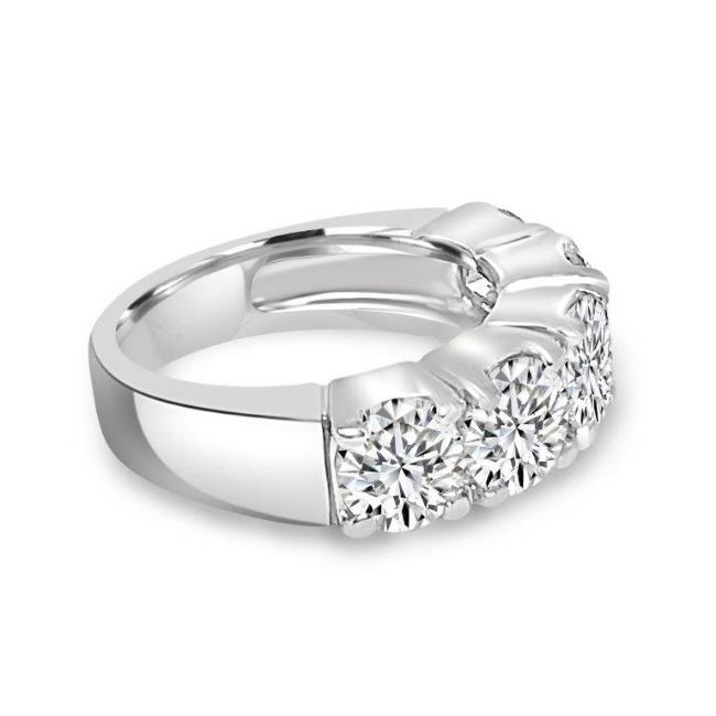 Gorgeous 5 Stone Cubic Zirconia Sterling Silver Ring