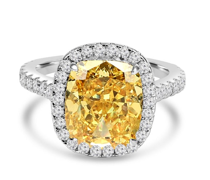 Sterling Silver 5CT Radiant Cushion Cut Cubic Zirconia Ring