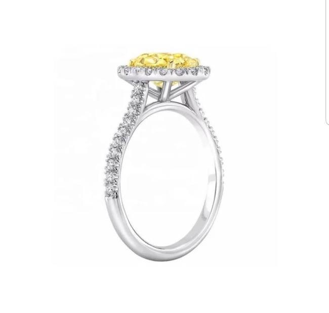 Sterling Silver 5CT Radiant Cushion Cut Cubic Zirconia Ring