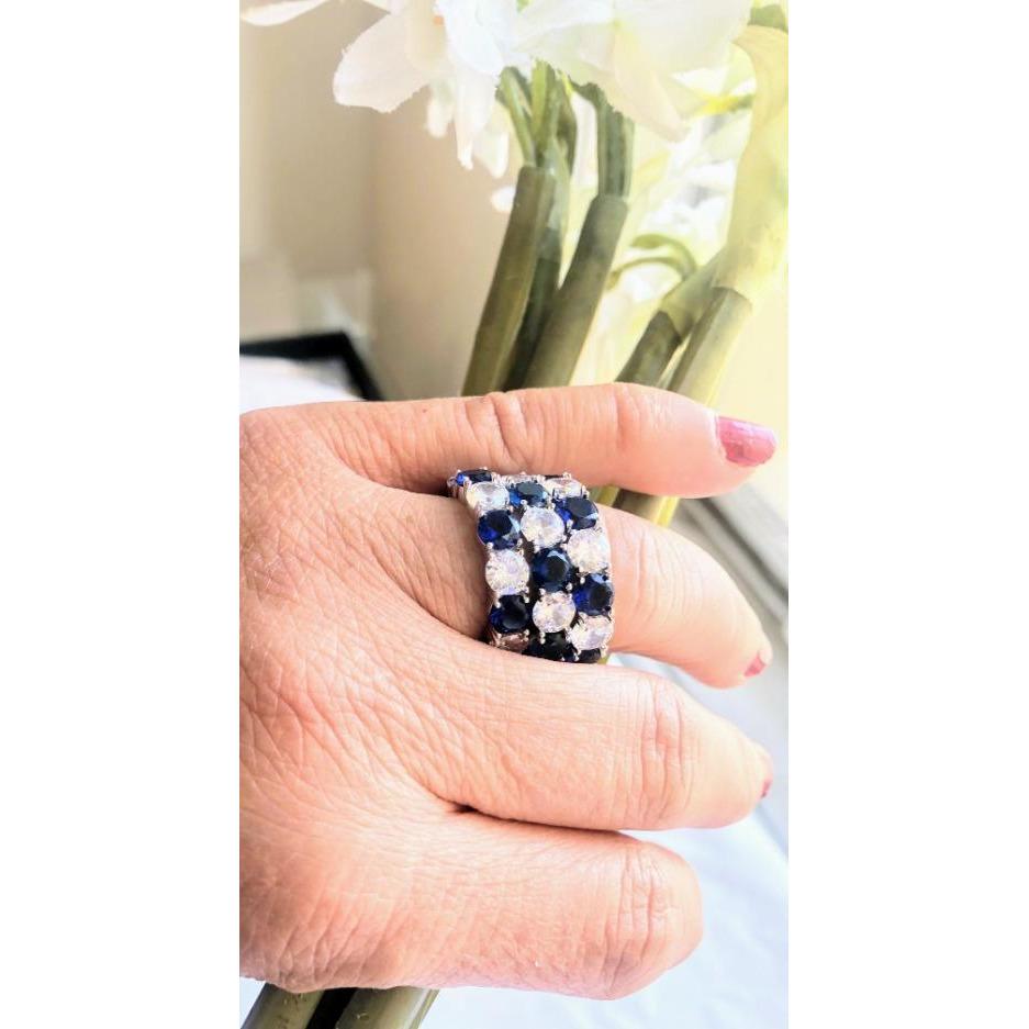 Sterling Silver Cubic Zirconia Eternity Band Ring