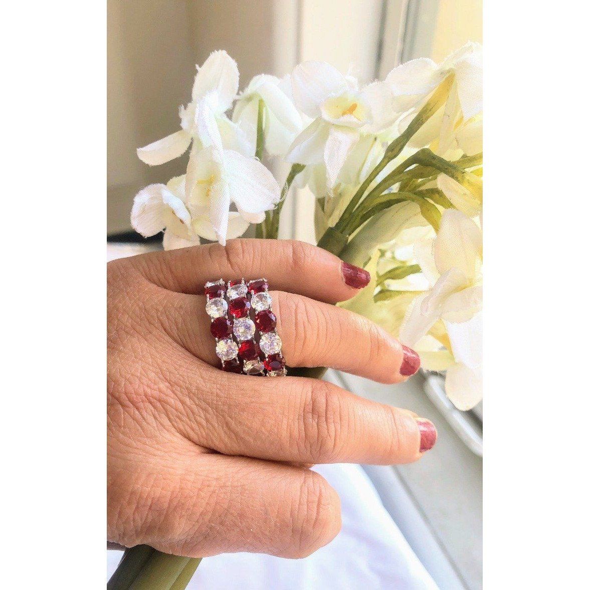 Sterling Silver Cubic Zirconia Eternity Band Ring