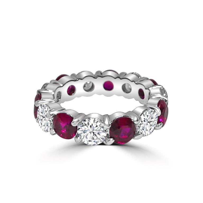 Sterling Silver Cubic Zirconia Eternity Band Ring