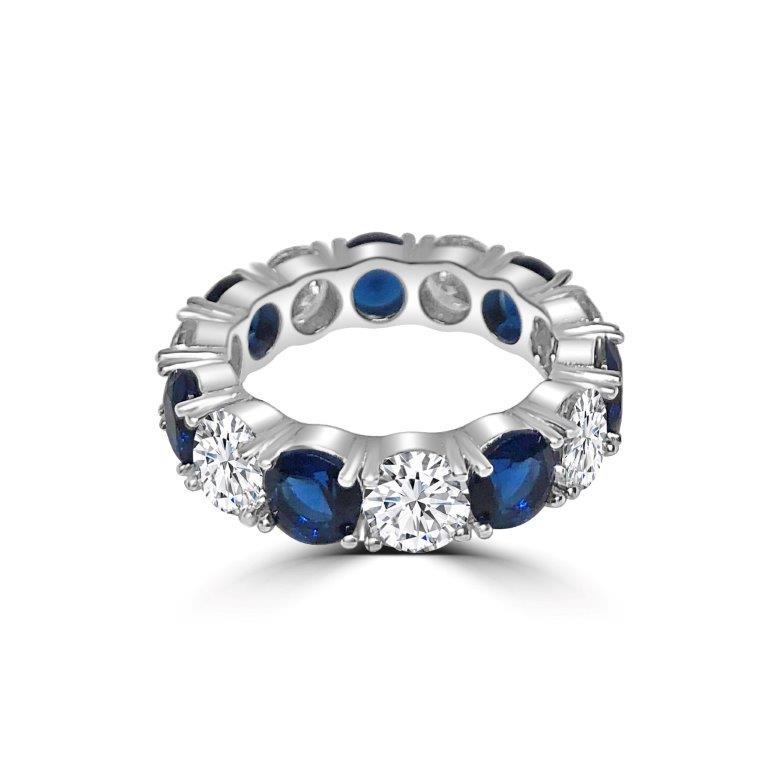 Sterling Silver Cubic Zirconia Eternity Band Ring