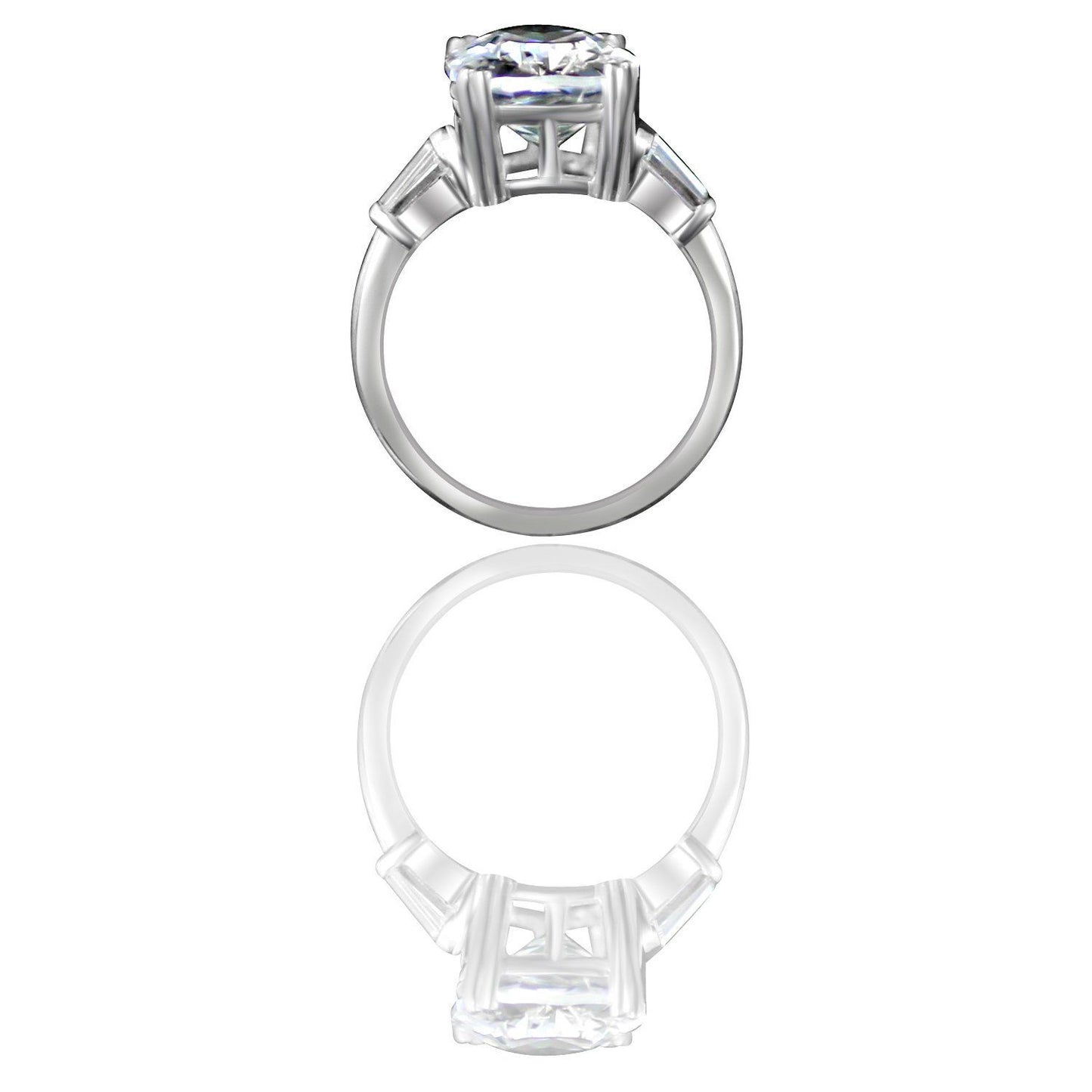 Impressive 5CT Cushion Cut Cubic Zirconia Ring