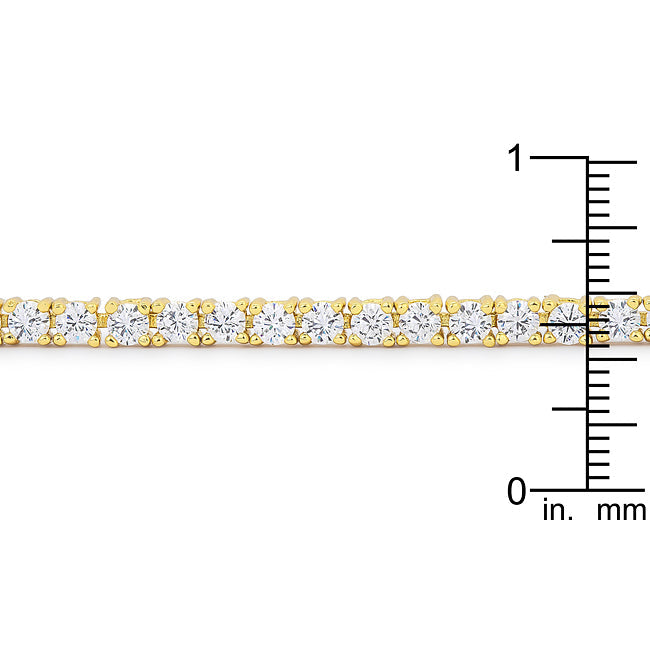 18K Gold Plated Victorian 11.4CT Cubic Zirconia Tennis 8 Inch Bracelet