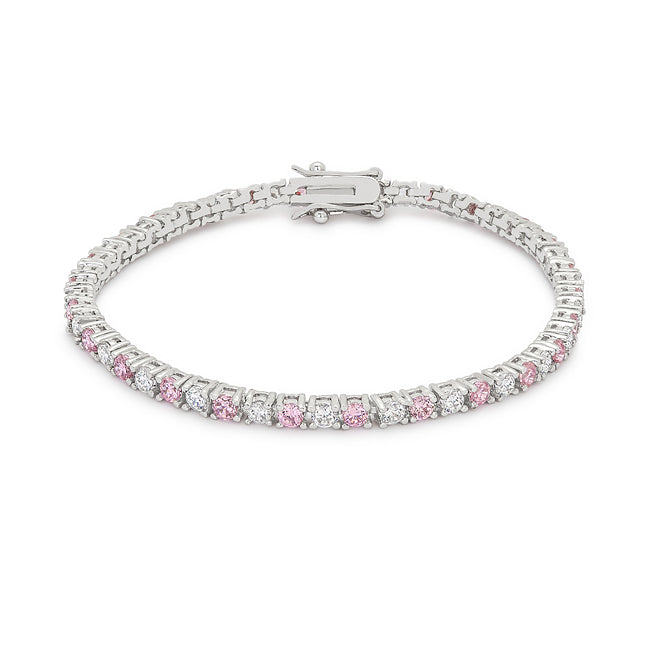 Lace Pink 10CT Cubic Zirconia Tennis Bracelet