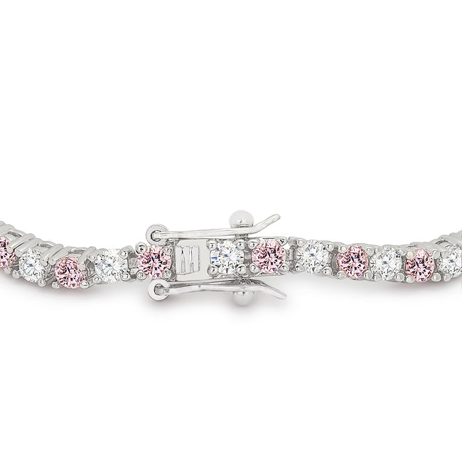 Lace Pink 10CT Cubic Zirconia Tennis Bracelet