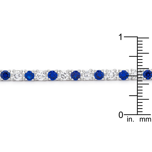 Stunning Sapphire Blue Cubic Zirconia Tennis Bracelet