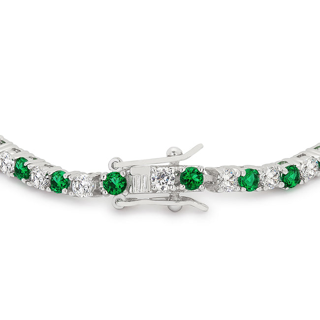 Radiant Evergreen CZ Tennis Bracelet