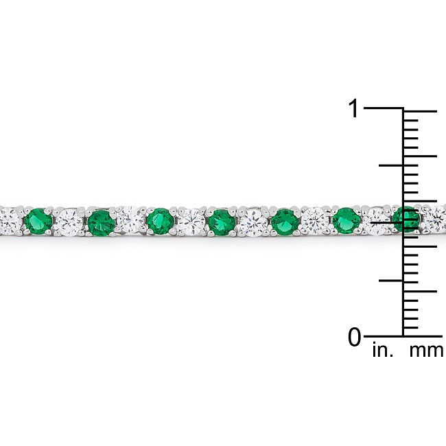 Radiant Evergreen CZ Tennis Bracelet