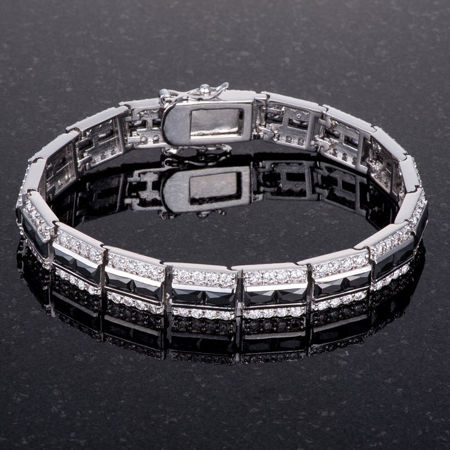 Balboa Black Onyx 5.1CT Cubic Zirconia Bracelet