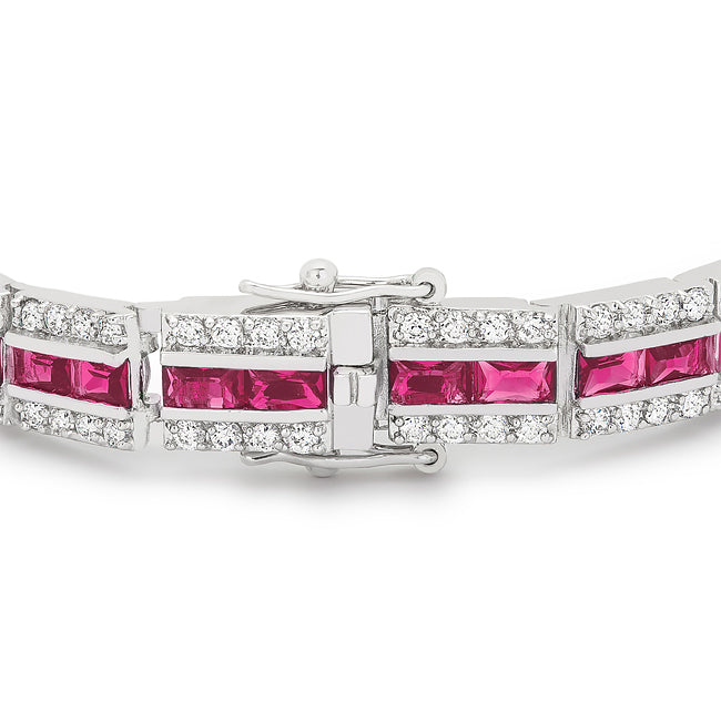 Balboa Ruby Red Cubic Zirconia Bracelet