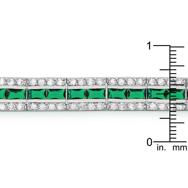 Elegant Emerald Green 5.1CT Tennis Bracelet