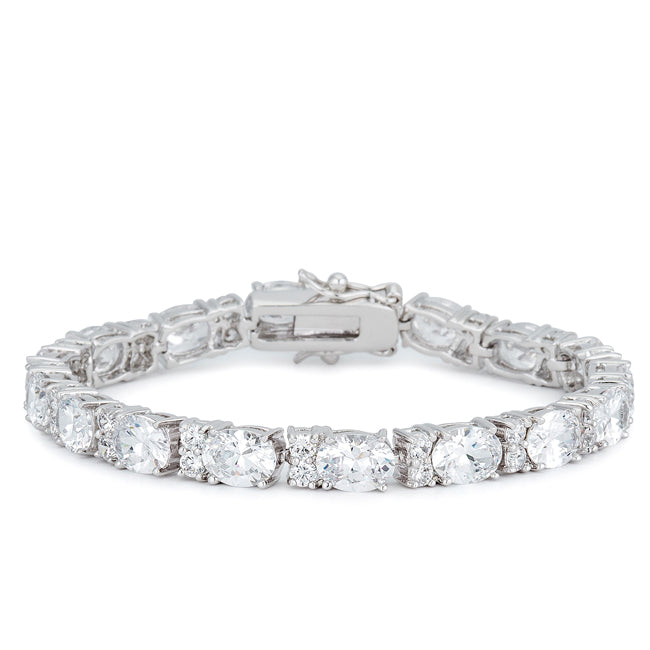 Oversized Luxe Oval 32.3CT Cubic Zirconia Tennis Bracelet