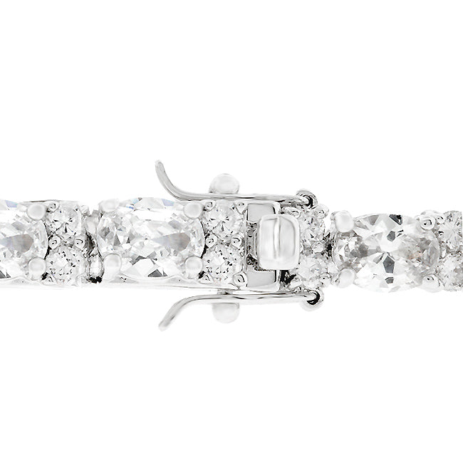 Oversized Luxe Oval 32.3CT Cubic Zirconia Tennis Bracelet