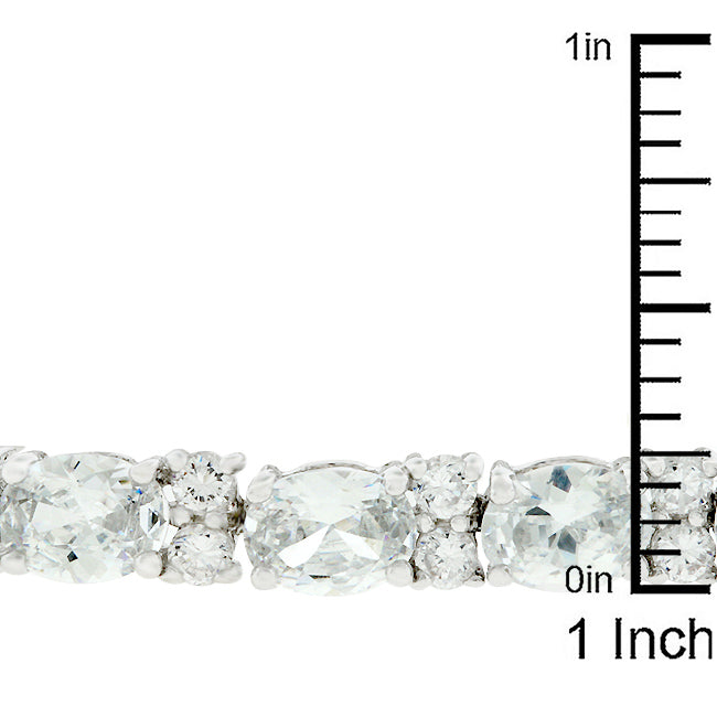 Oversized Luxe Oval 32.3CT Cubic Zirconia Tennis Bracelet