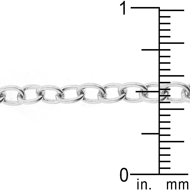Pave CZ Heart and Key Bracelet