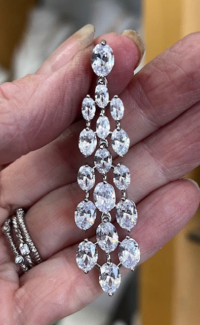Statement Couture Necklace & Earring Cubic Zirconia Set