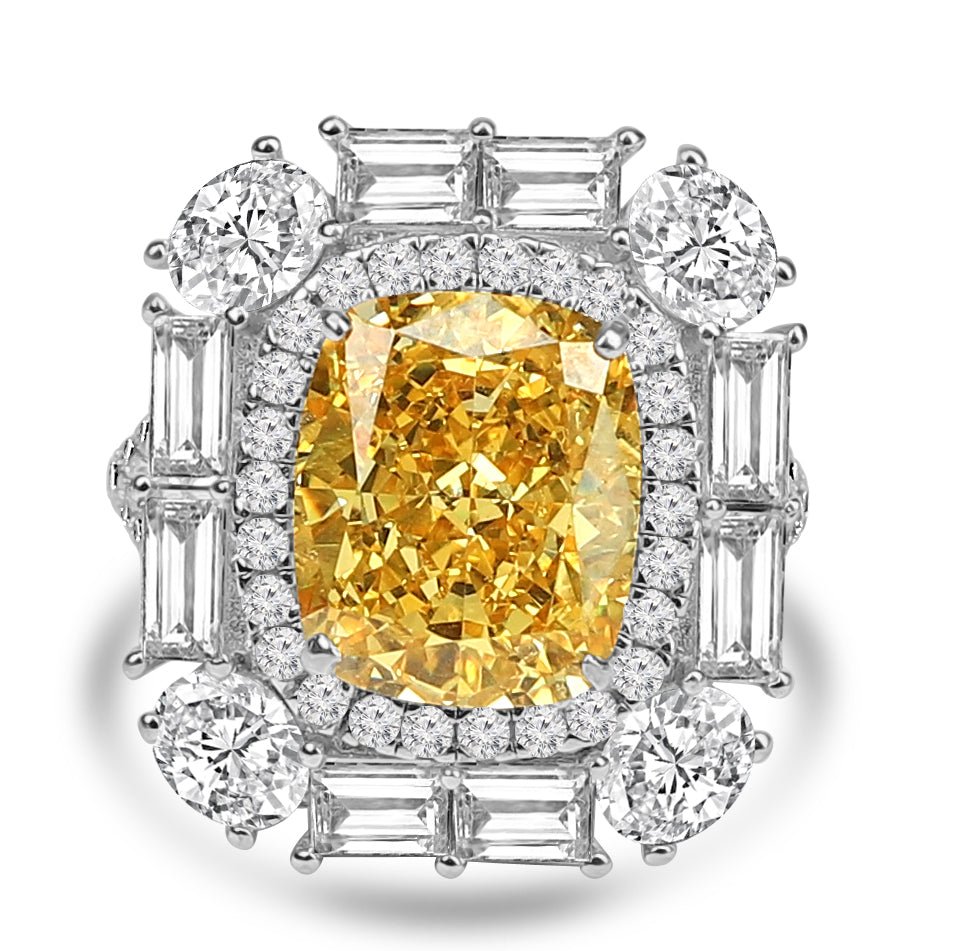 Cocktail Cushion Cut Cubic Zirconia Ring 5CT or 12CT