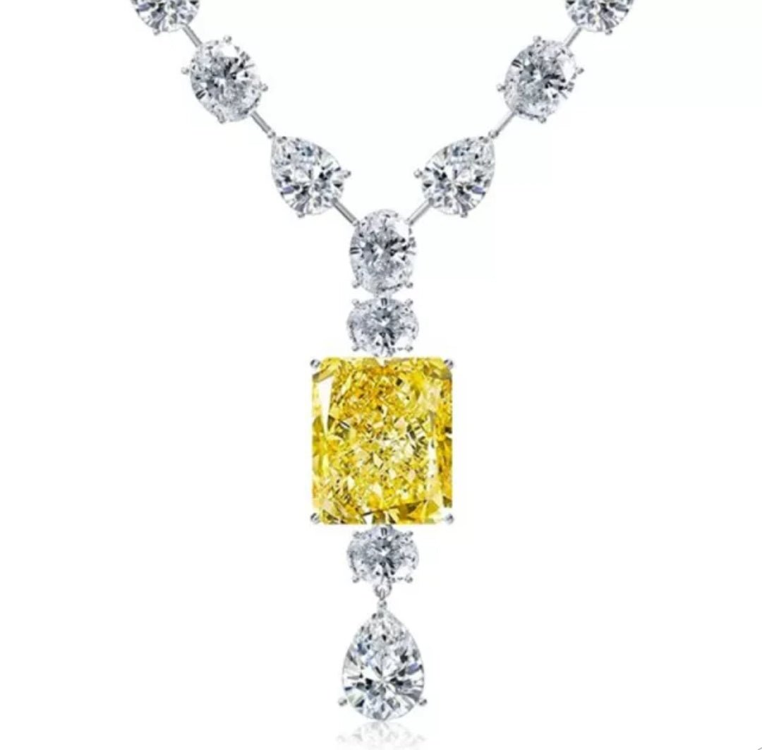 Exquisite Cubic Zirconia Statement Pendant Necklace