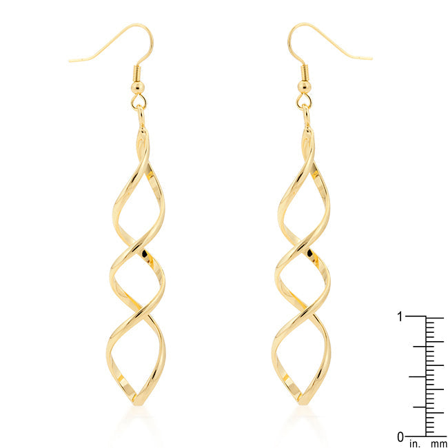 Golden Twist 18k Gold Plated Earrings