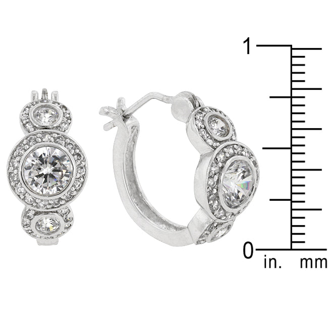 Classic CZ Legacy Hoop Earrings