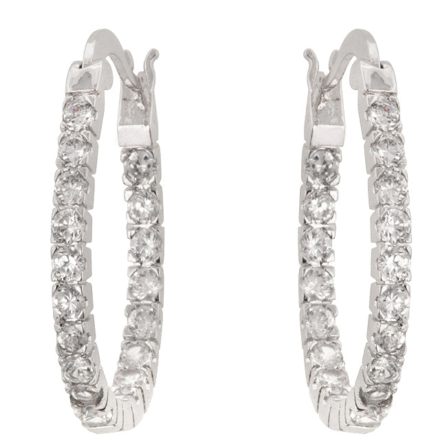 Everyday Inside-Out CZ Hoop Earrings