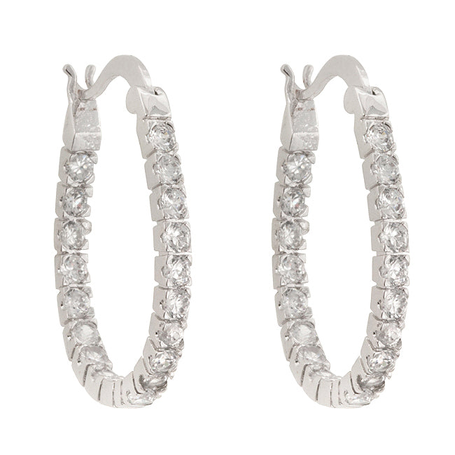 Everyday Inside-Out CZ Hoop Earrings