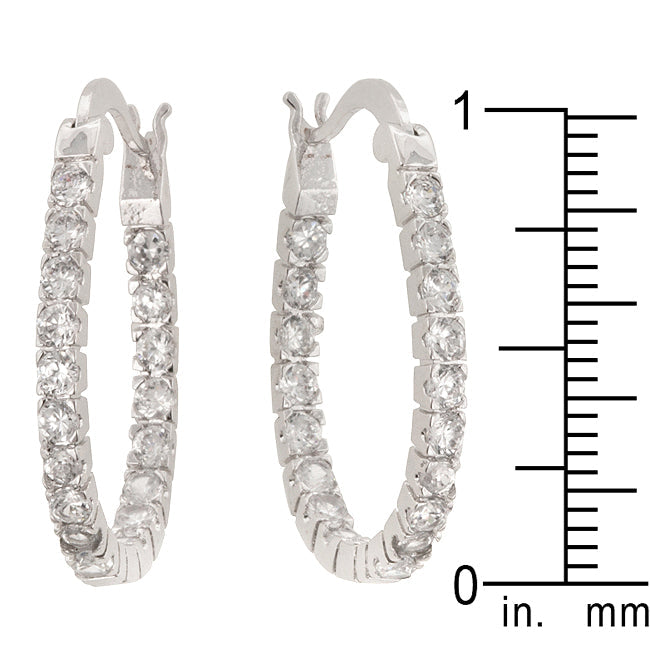 Everyday Inside-Out CZ Hoop Earrings