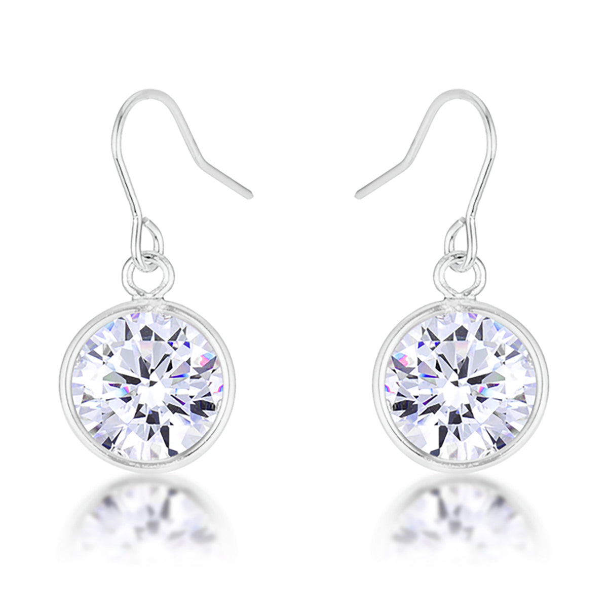 Classic Bezel Solitaire Stud Earrings