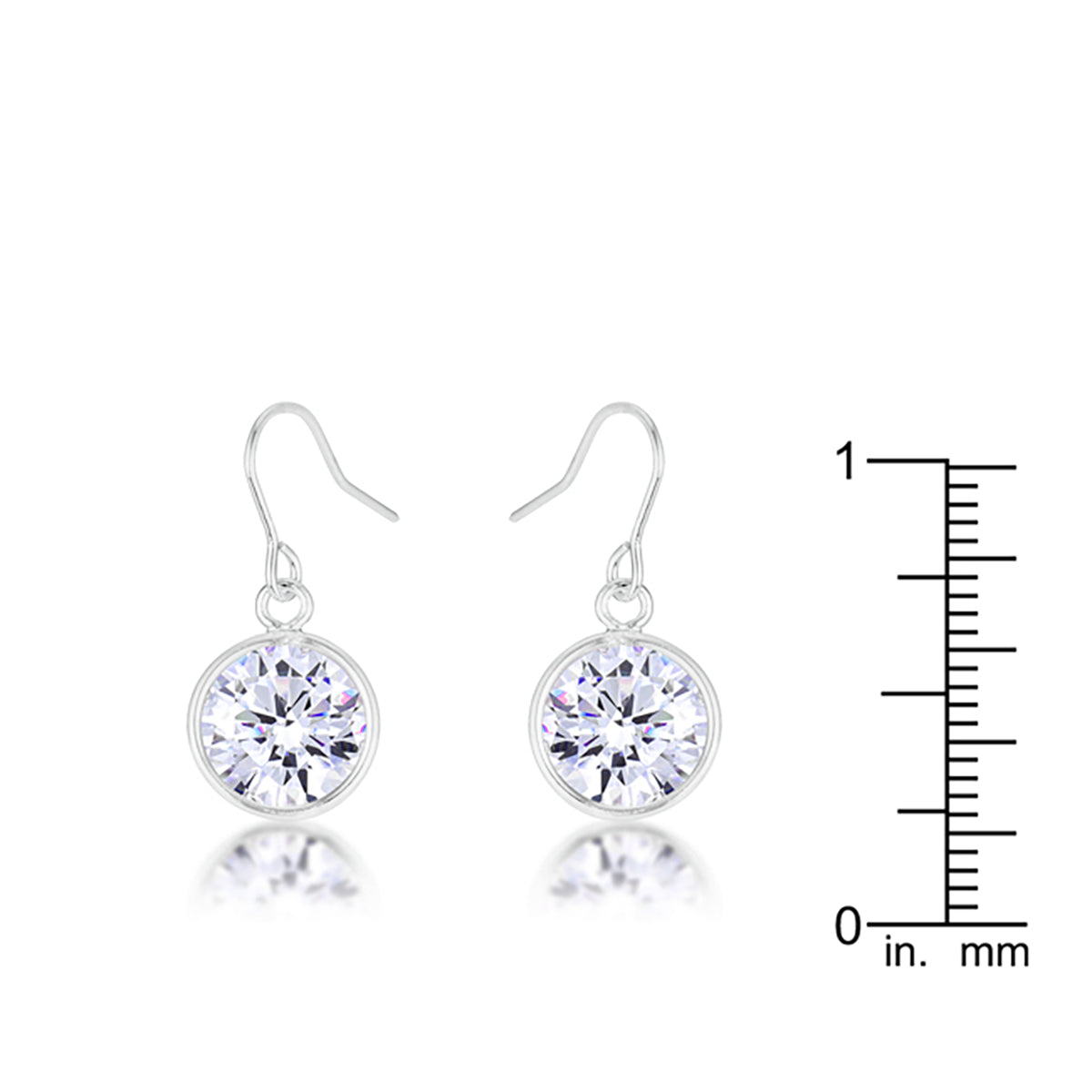 Classic Bezel Solitaire Stud Earrings