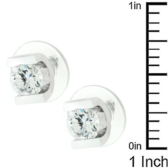 Brilliant Set Cubic Zirconia Stud Earrings