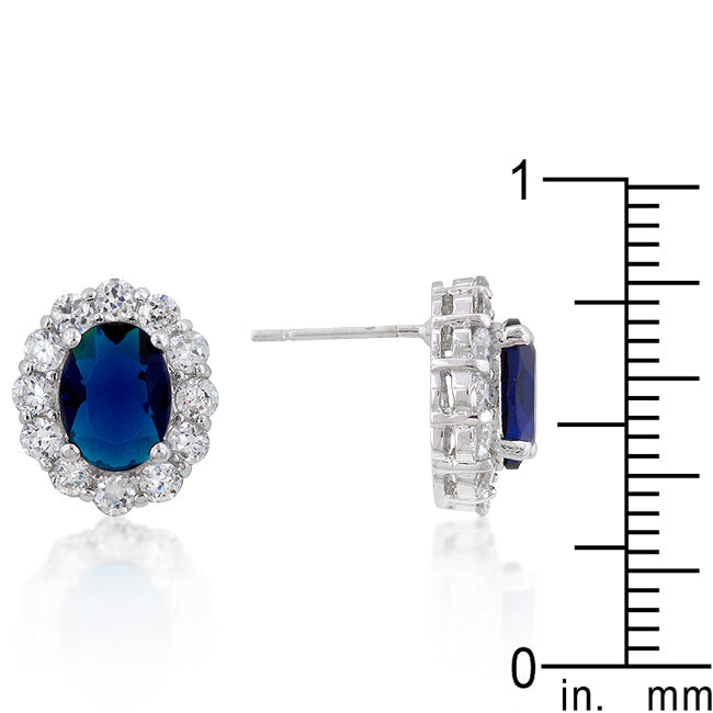 Royal Blue Wedding Sapphire Earrings