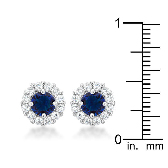 Bella Bridal Earrings in Sapphire Blue