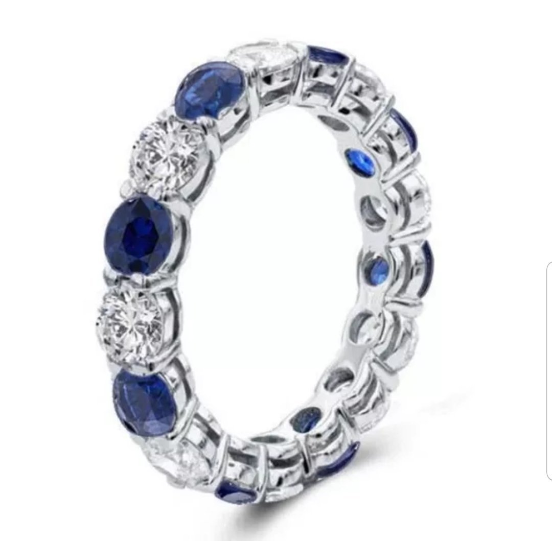 Sterling Silver Cubic Zirconia Eternity Band Ring