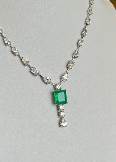 Exquisite Cubic Zirconia Statement Pendant Necklace