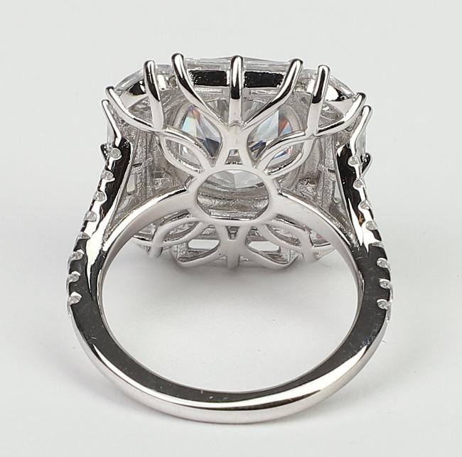 Cocktail Cushion Cut Cubic Zirconia Ring 5CT or 12CT