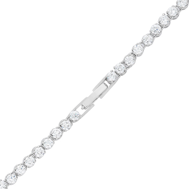 Gorgeous Bejeweled Cubic Zirconia Pear Drop Necklace