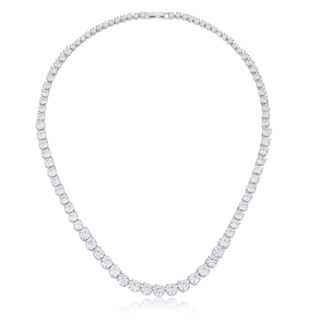 Glamorous Graduated Cubic Zirconia Necklace